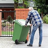 Vista 6 de Pequeñas ruedas de goma para botes de basura, ruedas de repuesto de plástico de fácil instalación y maniobrabilidad, ideal para recolección