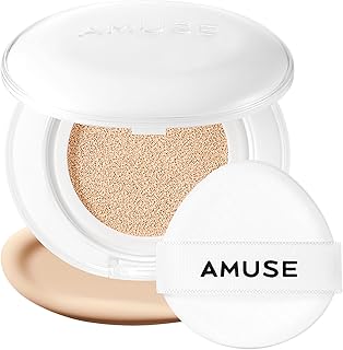 Amuse SEOUL Ceramic Skin Perfector Cushion Foundation (02 HEALTHY) | Long-lasting, Lightweight, Semi-matte, Flawless Coverage, Hypoallergenic, Vegan, Korean Beauty (15g / 0.52oz.)