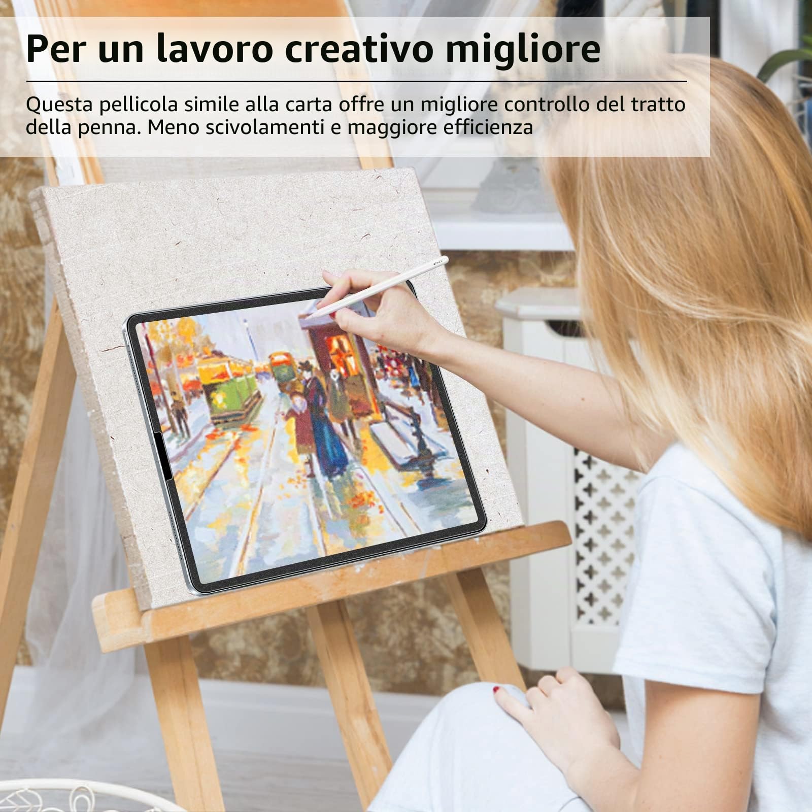 PYS Pellicola Protettiva PET opaca per iPad 11a A16 2025, iPad 10a Gen 2022 10,9 pollici - Carta per Disegnare Scrivere