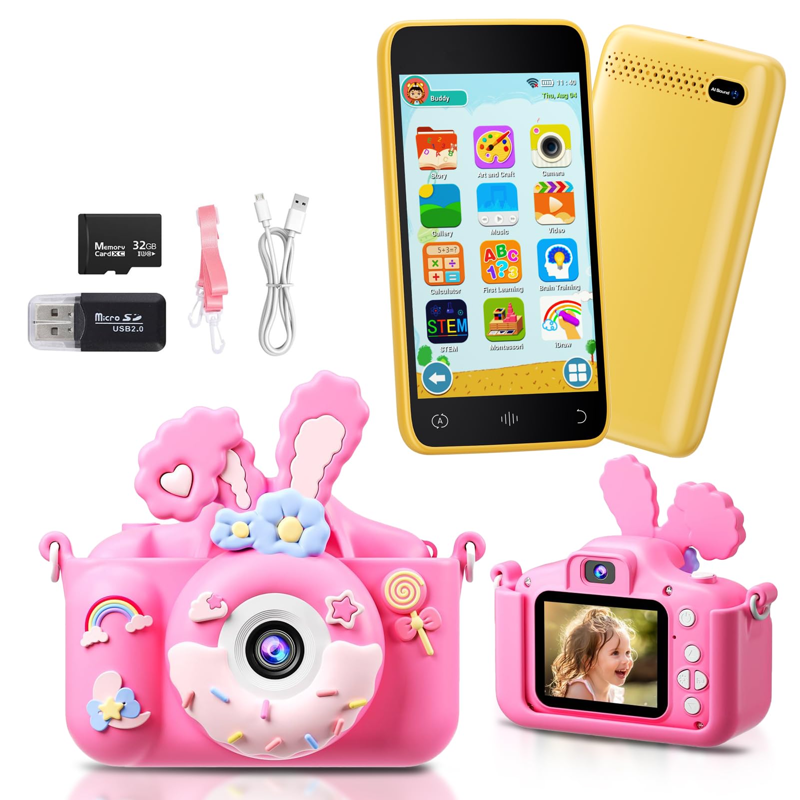 Kids Camera + Kids Smart Phone Toys for Girls Boys