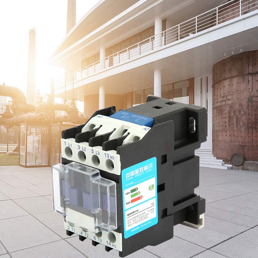 Contattore Elettrico Industriale CJX2-1210 CA per Guida Montaggio Bobina con 24V/48V/380V AC - Applicazione Distribuzione Alimentazione Elettrica, Connessione Stabile e Alta Conduttività