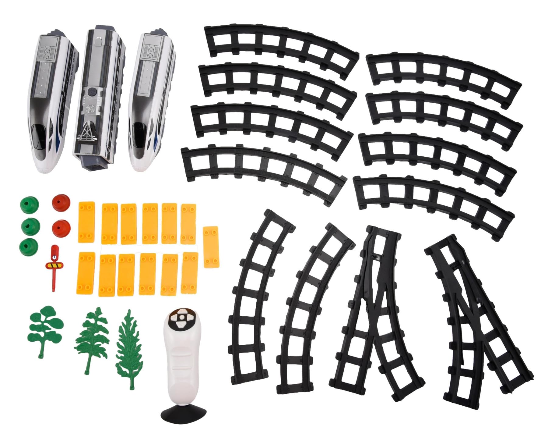 Jack Royal Vande Bharat Remote Control High Speed Bullet Train Set with Tracks 39 Pcs Long Simulation Metro Train Model Toy for Kids, RC Bullet Train Remote Train Toy