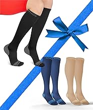 Sparthos Compression Socks (20-30mmHg) Bundle of 3 [Size XXL] - Midnight Black + Desert Beige + Cobalt Blue