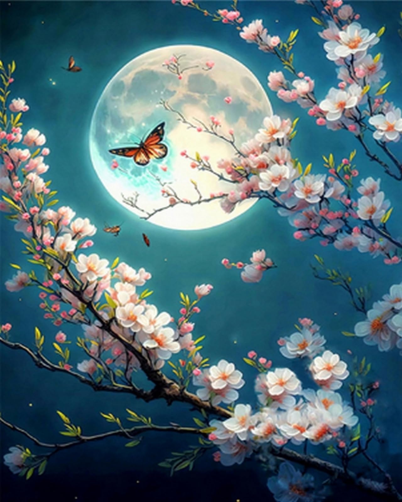 Kit Broderie Point De Croix Piano Rose – Toile 11CT Pré-imprimée 40x50 Cm, Idéal Débutant