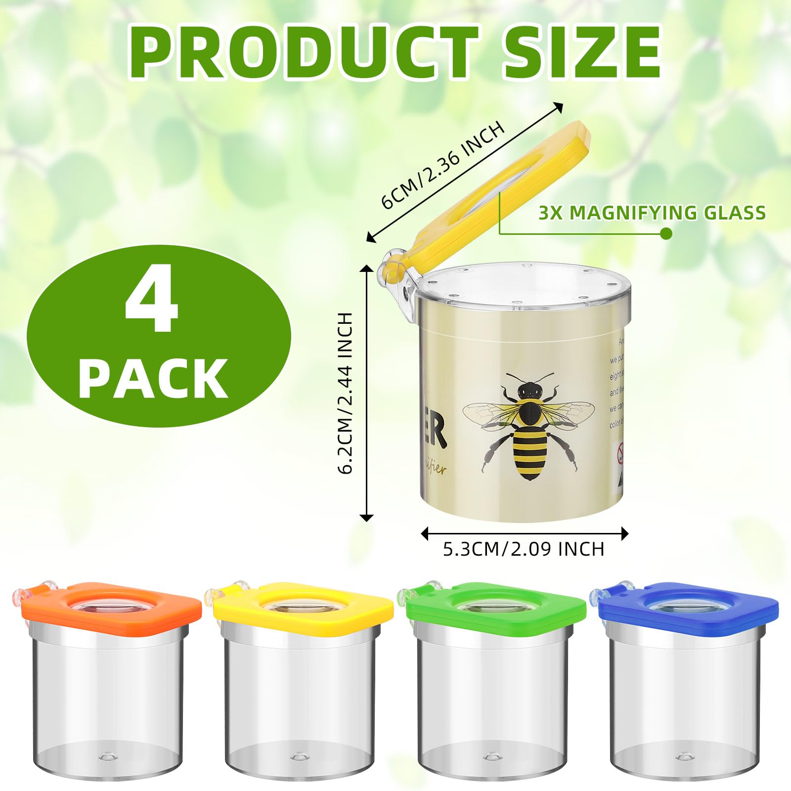 Magnifying Insect Cage Snapklik.com : 4 Pcs Insect Bug Viewer For Kids Magnifying Insect Box ...