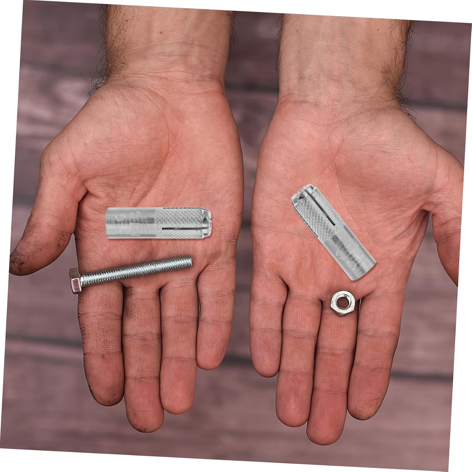 50pcs Concrete Knurled Anchors Steel Drop Anchors for Concrete Construction