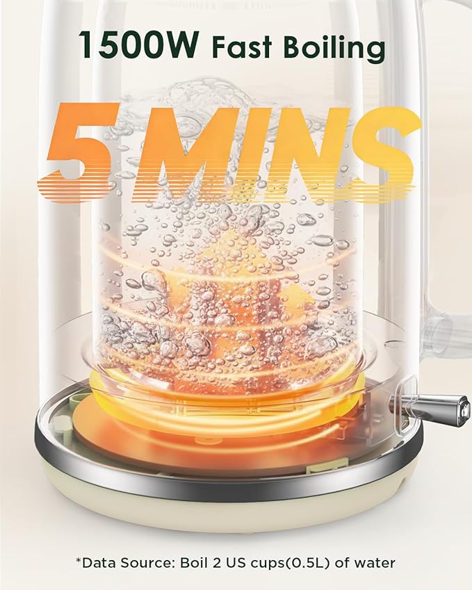 Tetera Eléctrica 1.8L Acero Inoxidable 1500W Apagado Automático miniatura 4