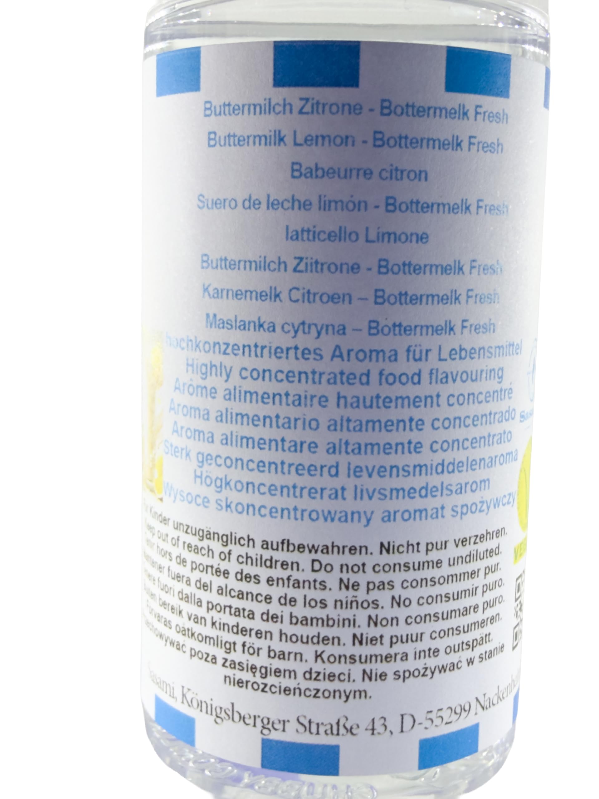 Suero de leche limón - Bottermelk Fresh aroma concentrado - Vegano - Sasami - 100ml