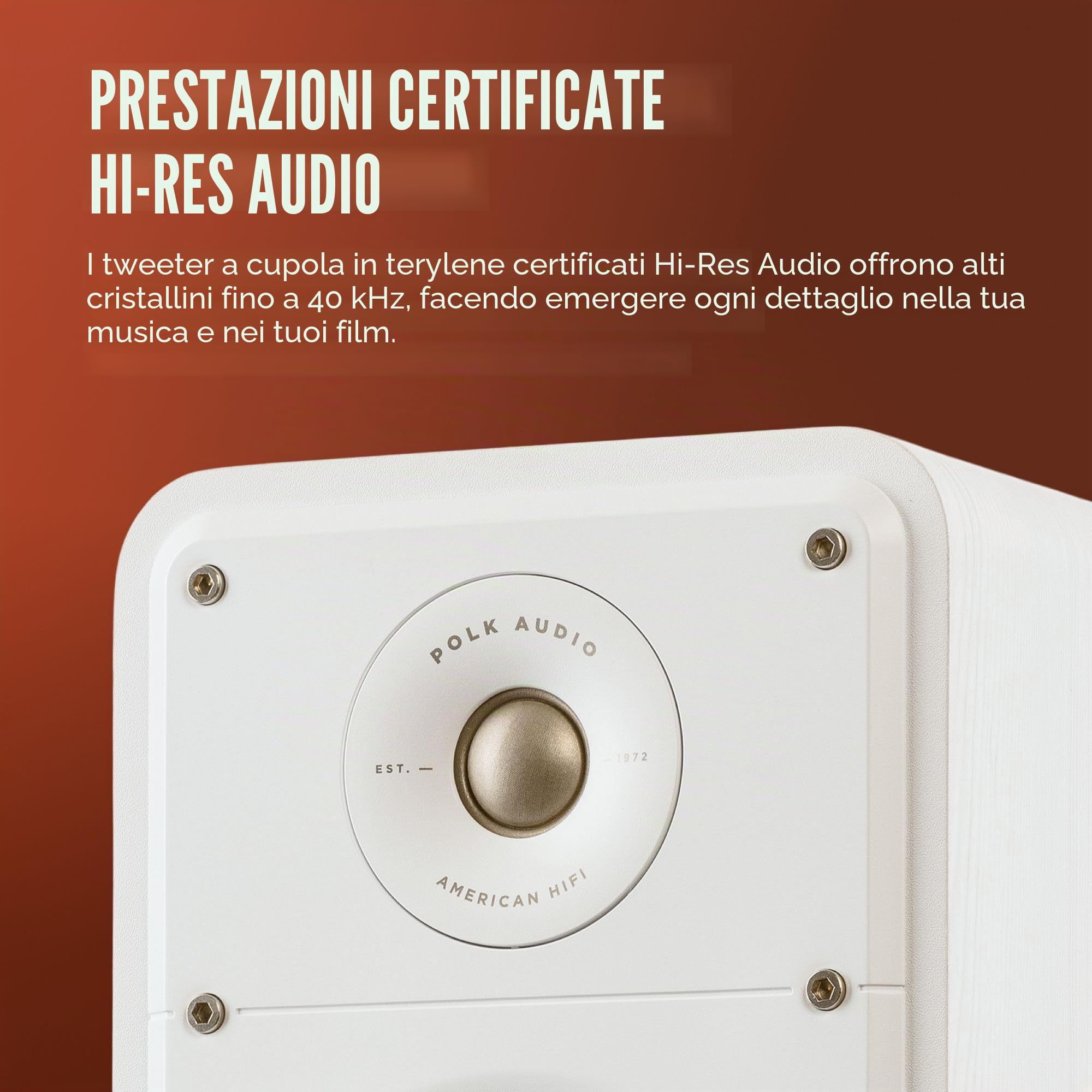 Polk Audio Signature Elite ES50 Diffusore a torre, Bianco