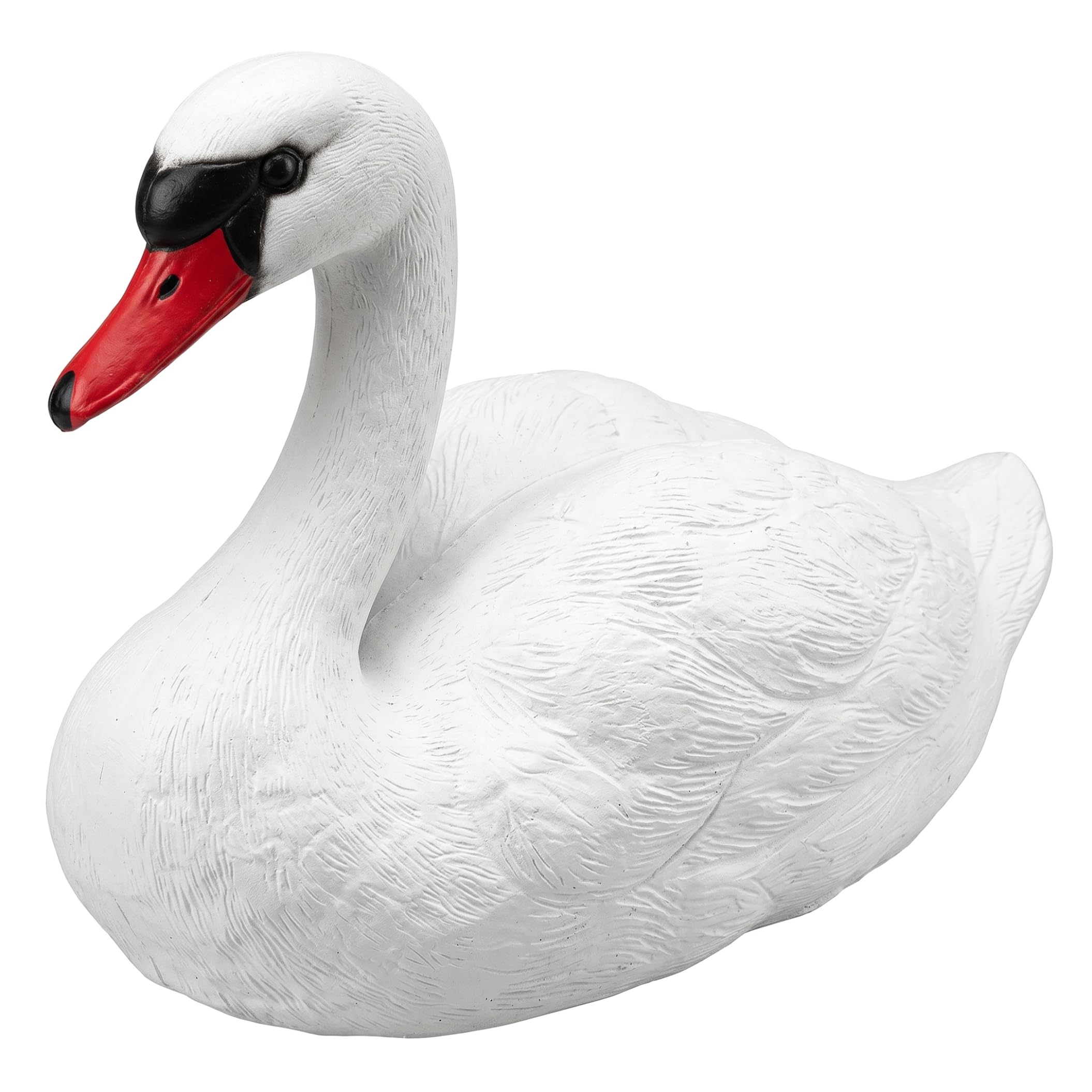 Wilafury Pond Floating Swan Decoy Statue, Realistic Floating Swan Decoy for Geese Deterrent, Waterproof Garden Pond Ornament Decoration, 13x6x10 Inch, White