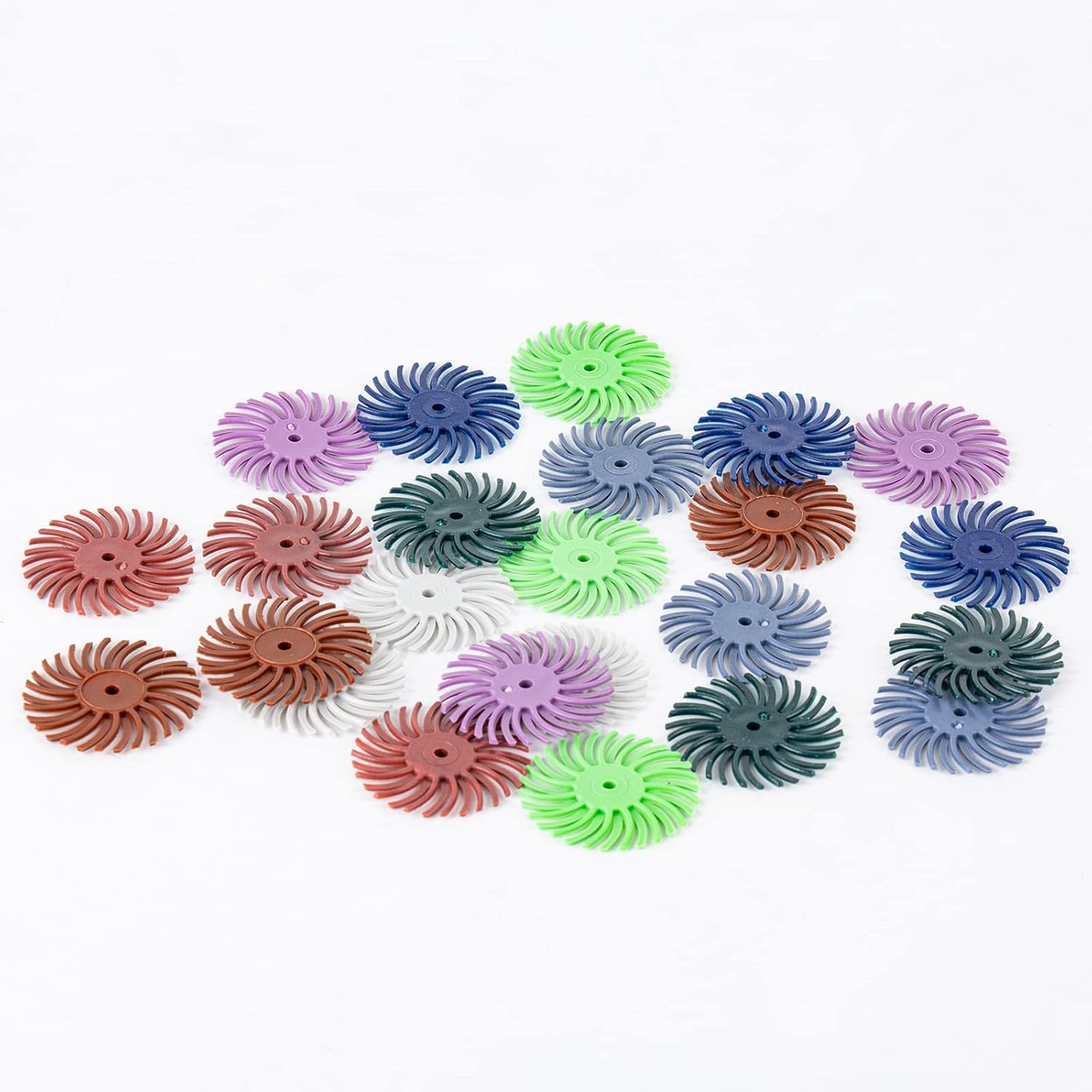 88pcs 1" Radial Bristle Disc Kit with 3mm Shank for Rotary Tools,Detail Abrasive Wheel for Jewelry Wood Metal Polishing, Bristle Wheel 80#-2500#