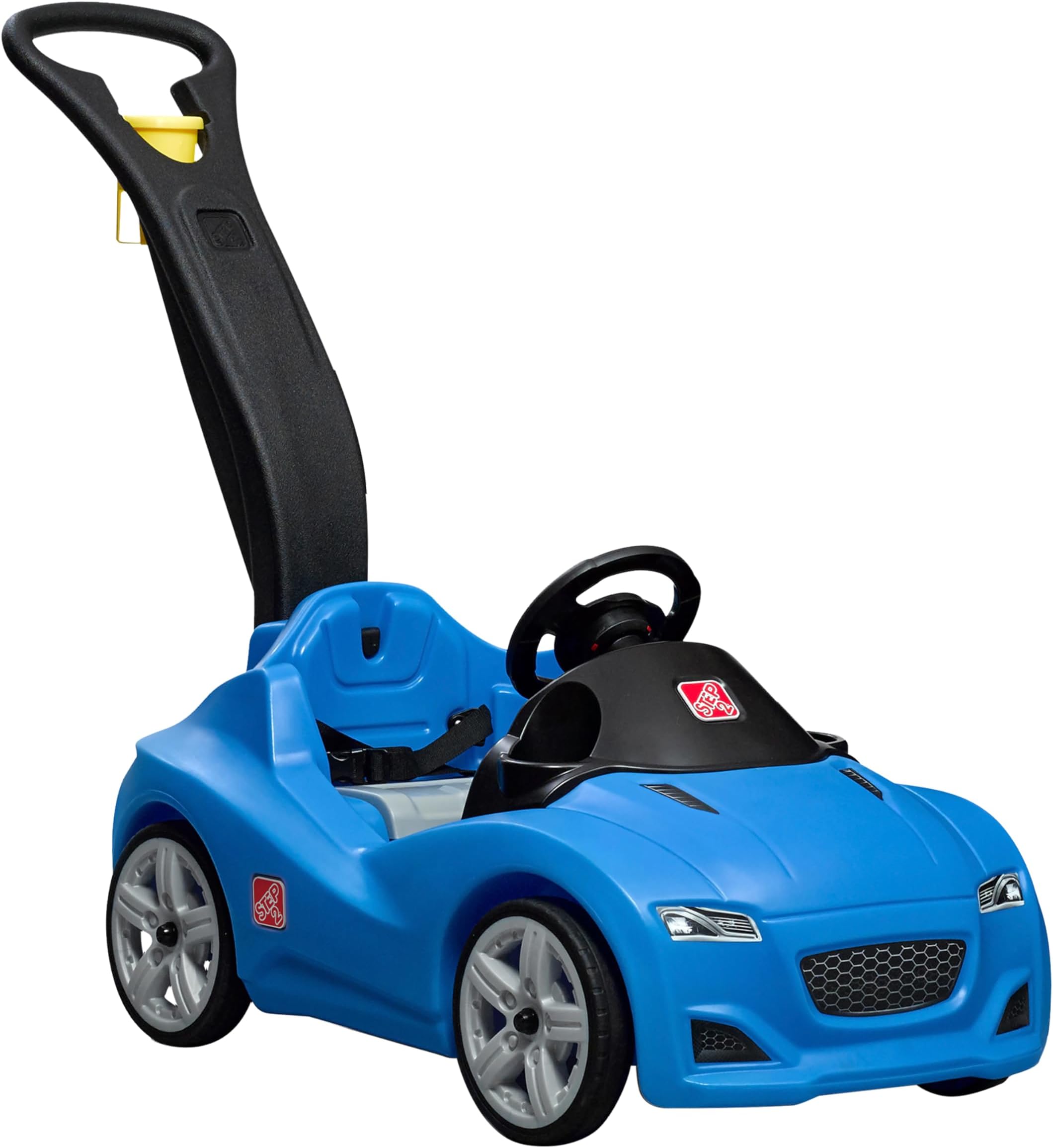 Whisper Ride Cruiser, Single Seater Kids Push Car, Easy to Store Ride On Toy with Seatbelt, Horn and Storage Trunk, Suitable for Children both Boys and Girls Aged 18m and Above, Blue