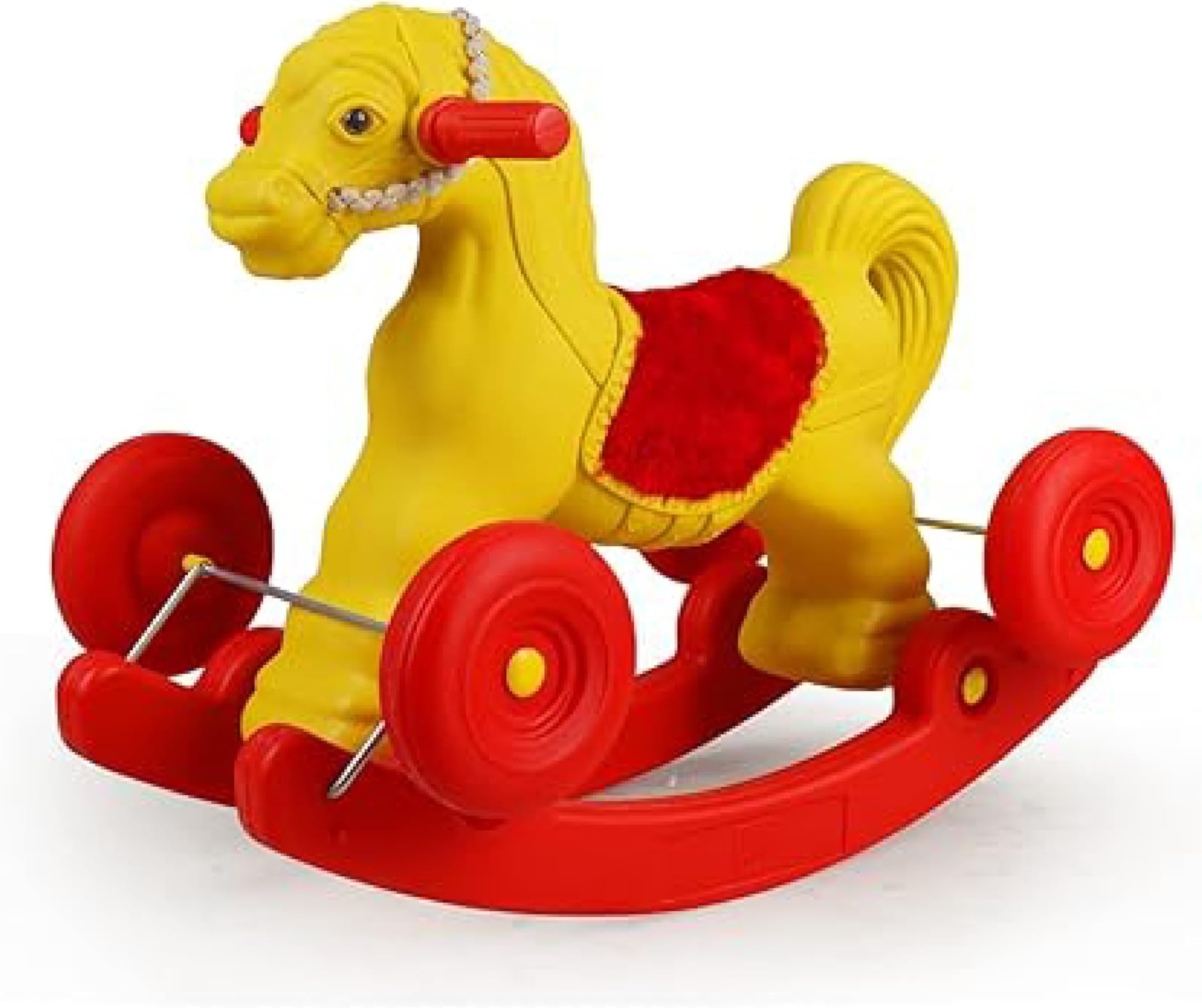 SR Rocking Horse Chair, Rocker and Bouncer for Kids | Helps Building Baby Physical Skills & Learn Movement | Plastic Animal Theme Toy for (2 to 4 Years) (Multi color)