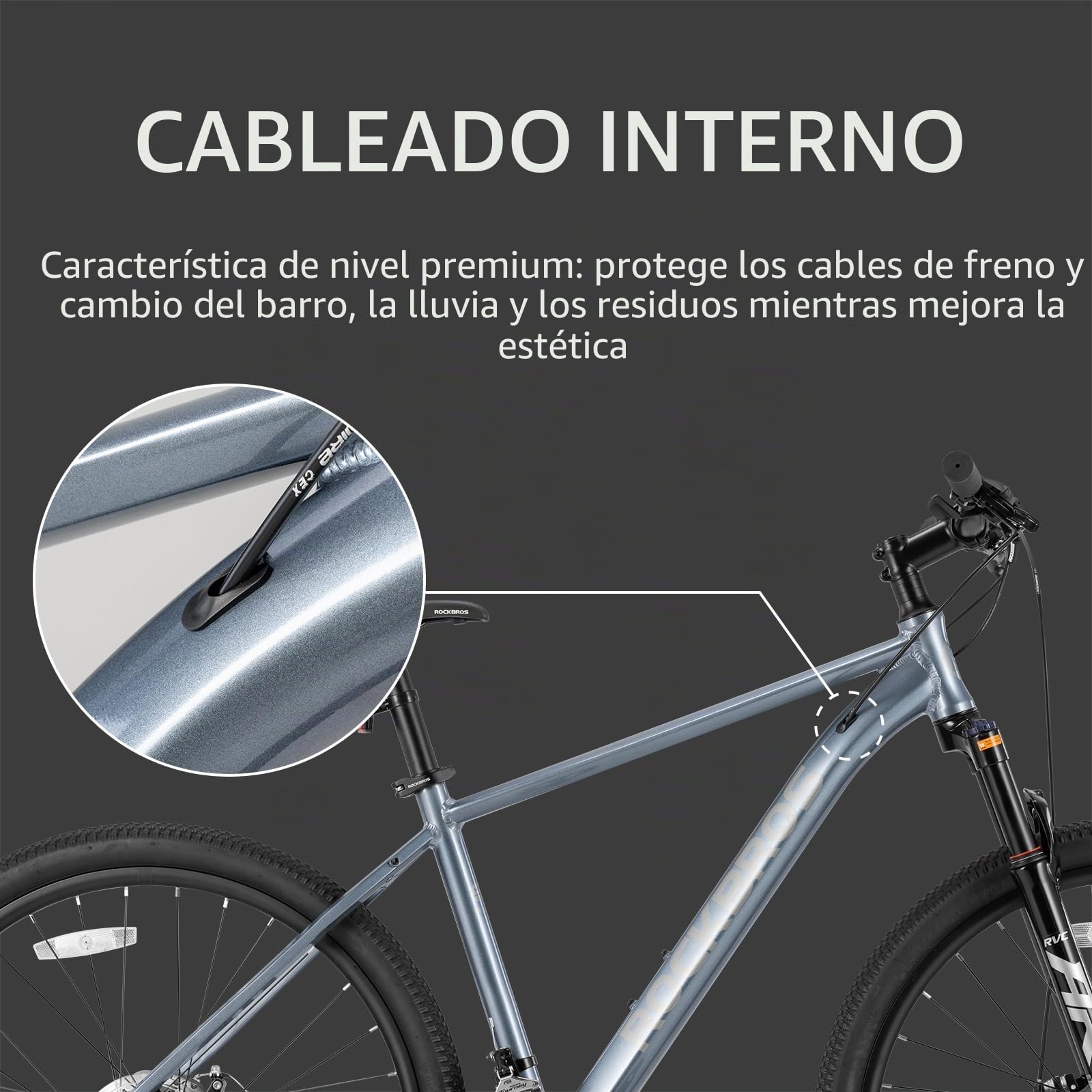 ROCKBROS MT·200 Bicicleta de Montaña 27.5", Cuadro de Aluminio con Frenos de Disco y 24 Velocidades Shimano Altus M310, Tallas 16/18/21 Pulgadas para Hombre y Mujer