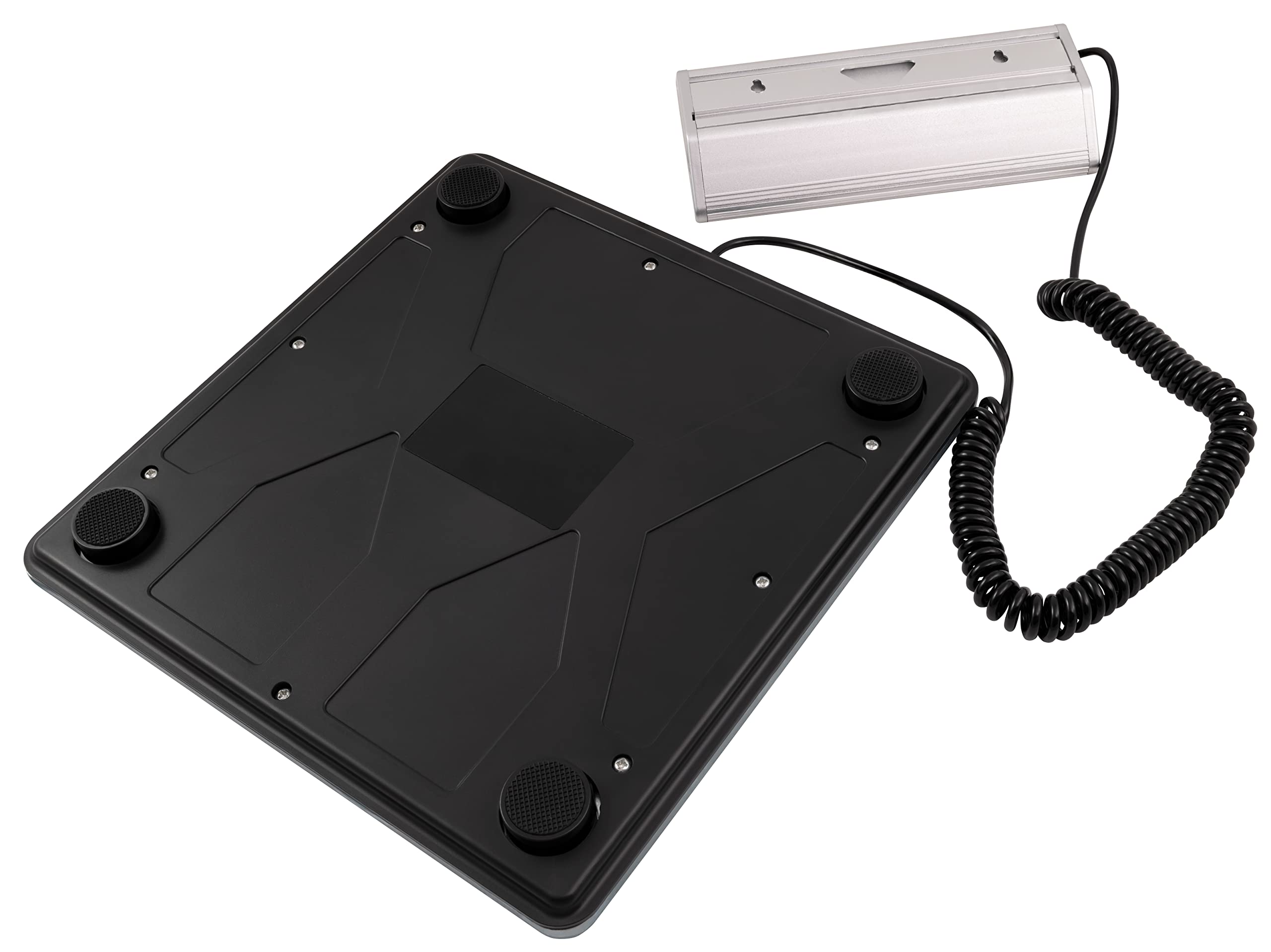 MC POWER digitale Paketwaage Warenpost Versandwaage | PW-200 | Plattformwaage Messbereich 200g-200kg, Wiegefläche aus Edelstahl (27x27cm) separates Display, für Netz- und Batteriebetrieb