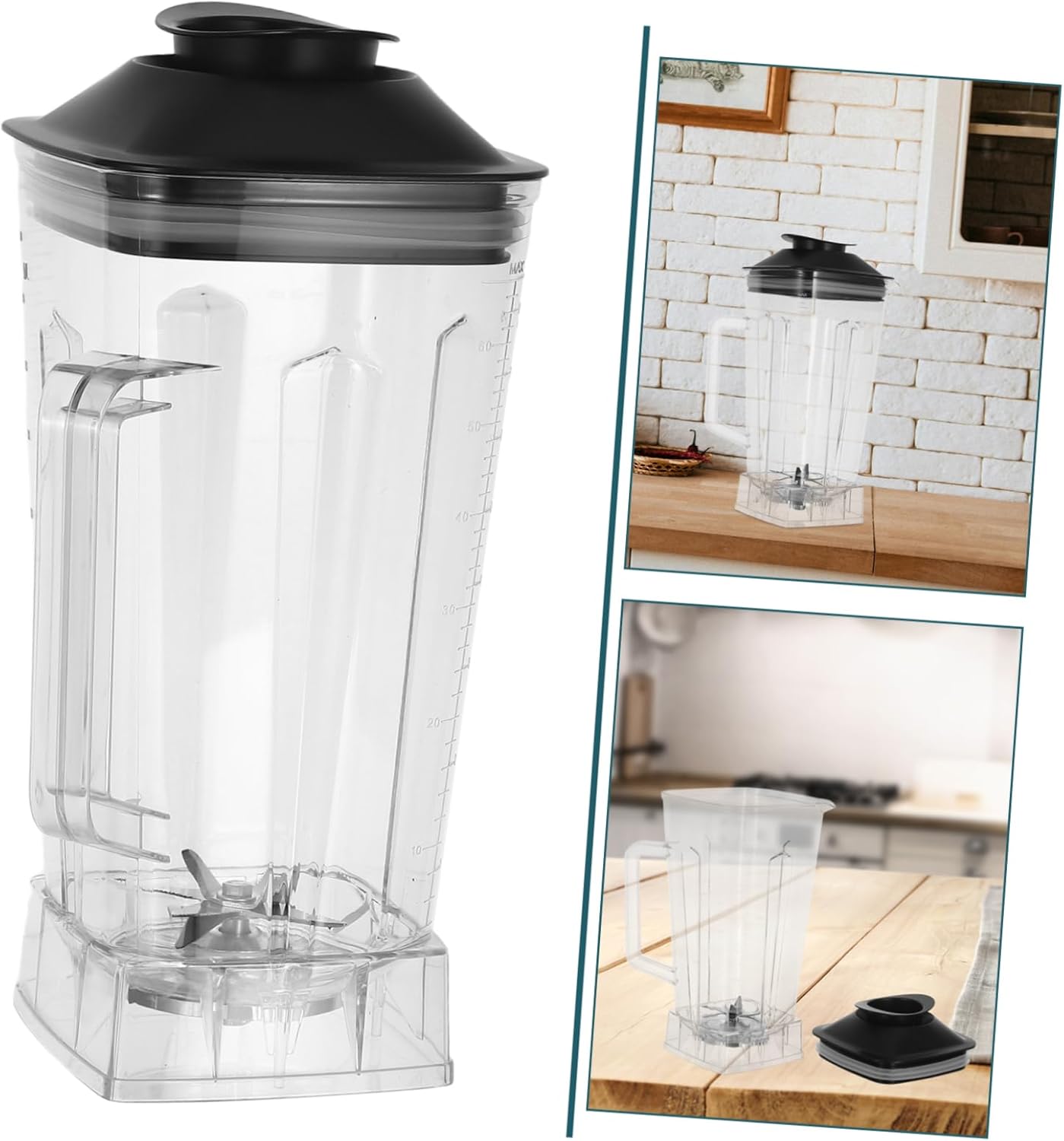 Commercial Blender Replacement Pitcher Clear Plastic Mixing Cup for Smoothies Juices Soy Milk Stable Design for Efficient Beverage Preparation Restaurants and Catering