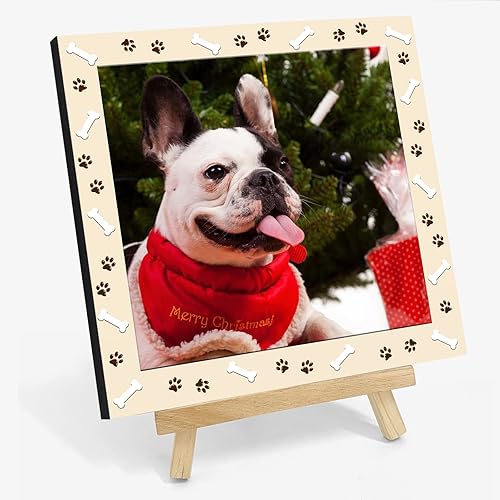 Miniatura 1 de Marco de fotos de perro personalizado con caballete, regalo conmemorativo personalizado para mascotas para amantes de las mascotas, retrato