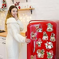 Vista 5 de RINOLY 12 Pcs Gnome Christmas Magnets for Fridge,Christmas Gnome Refrigerator Magnets Decoration,Gnome Magnet for Door Refrigerator Mailbox Garage