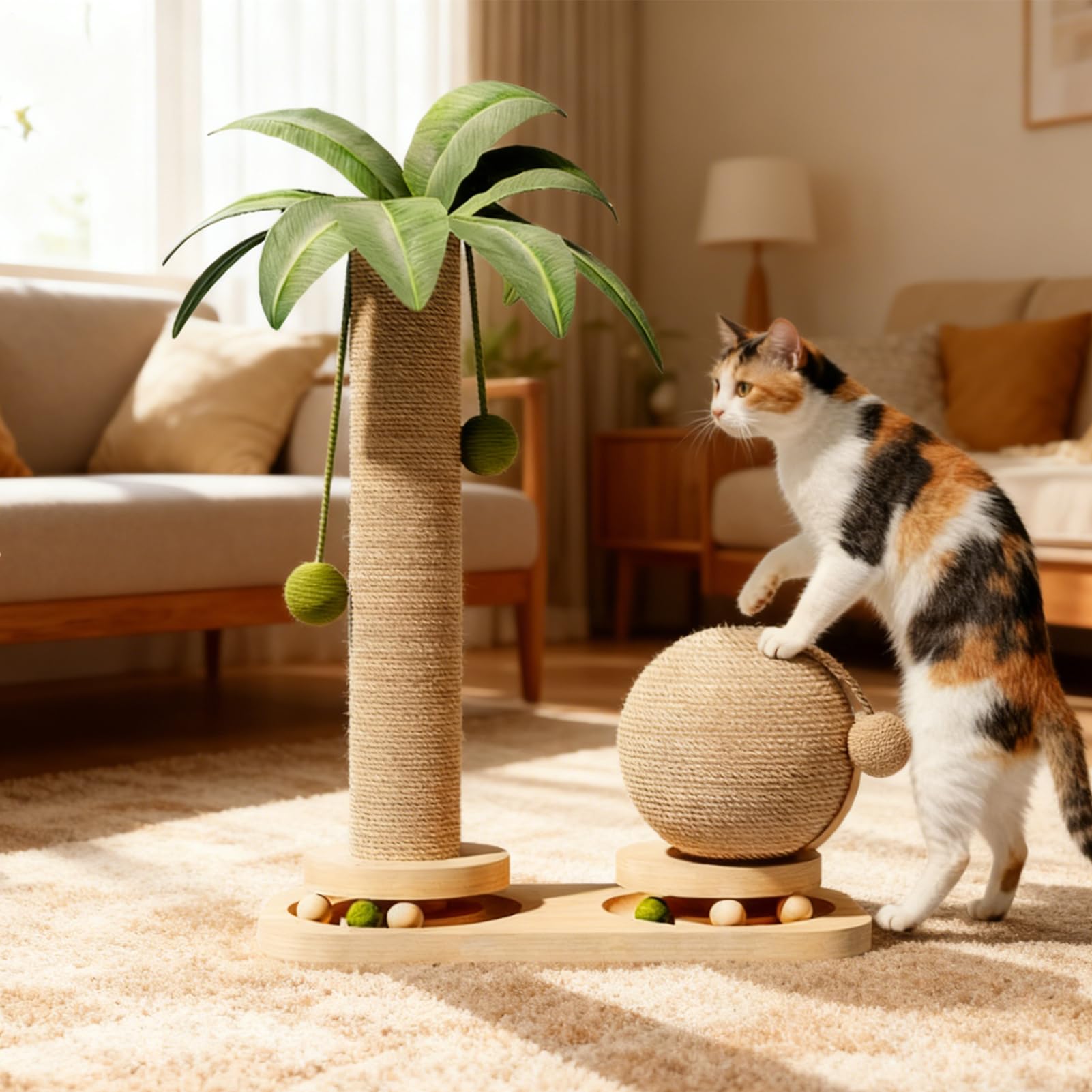 Árbol De Escalada para Gatos Juguete de Poste Vertical para Gatitos | Juguete De Árbol Y Casa Para Mascotas Interior Familia Amigos Amante Juego Cumpleaños Halloween Exterior Hogar Mascota