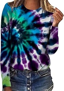 Weightlifting Long Sleeve Shirts Womens Daily Print O Neck Tops Long Sleeve Workout Shirts Casual Loose Tees