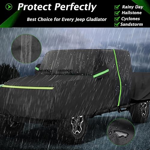 Miniatura 4 de Big Ant Funda impermeable de repuesto para Gladiator 2019-2023, fundas de coche para todo tipo de clima con puerta con cremallera para protección