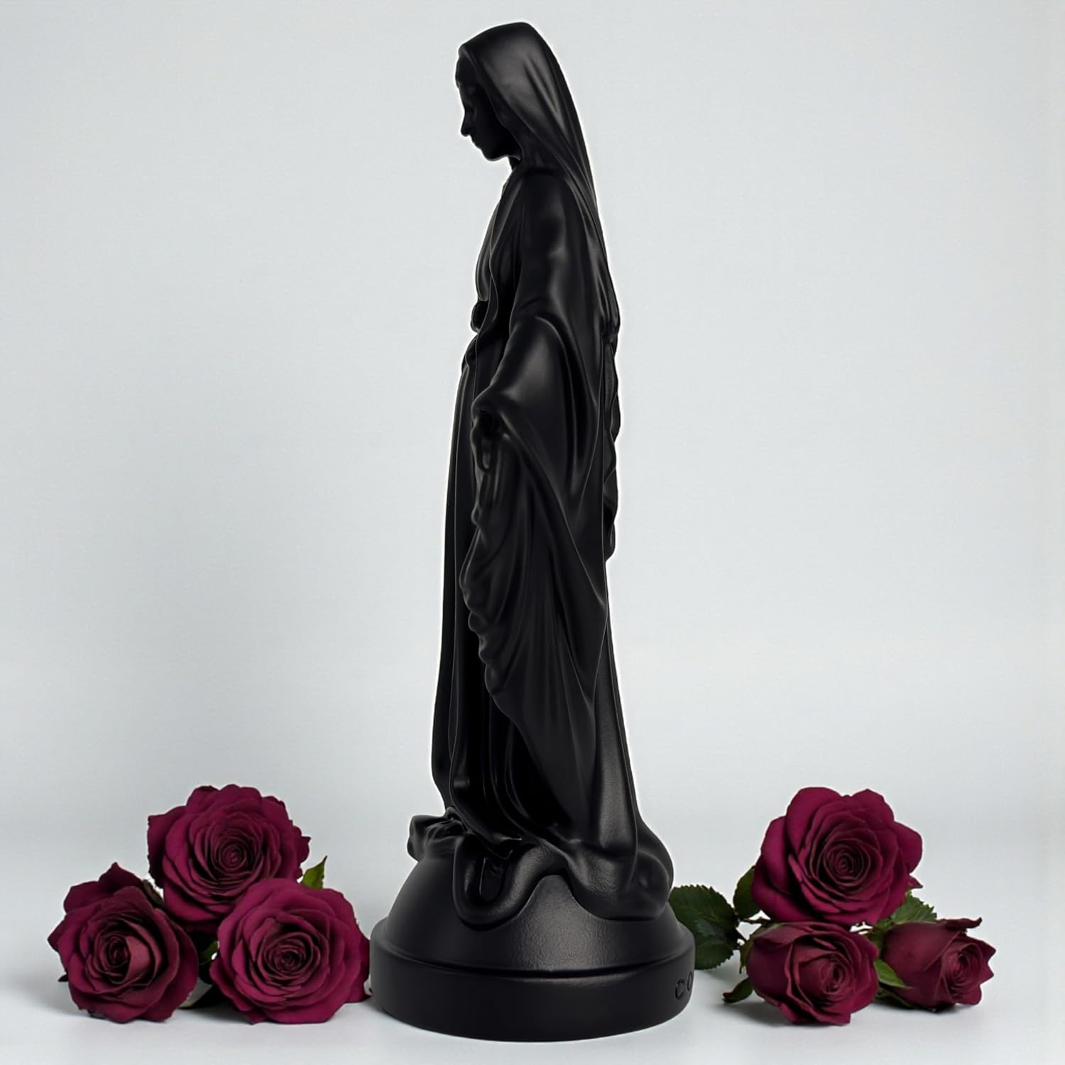 Pop Mary, Modern Virgin Mary Statue, Decorative Resin Figurine, Unique Collectible Gift (Black) image 4