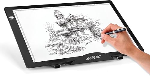 Miniatura 8 de Agptek Bloc tableta de dibujo caja de luz para calcar led brillo ajustable para proyectos de dibujos bocetos