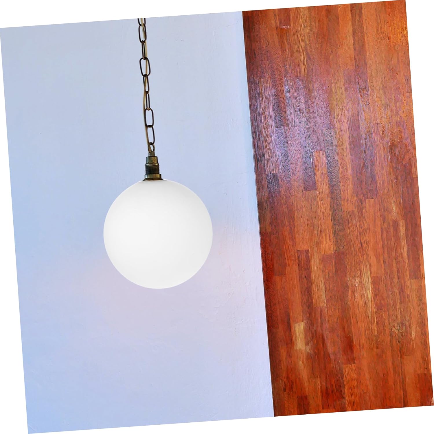 Unomor Threaded Spherical Lampshade Glass Globe Light Shade Replacement Soft Round Ceiling Fan Cover