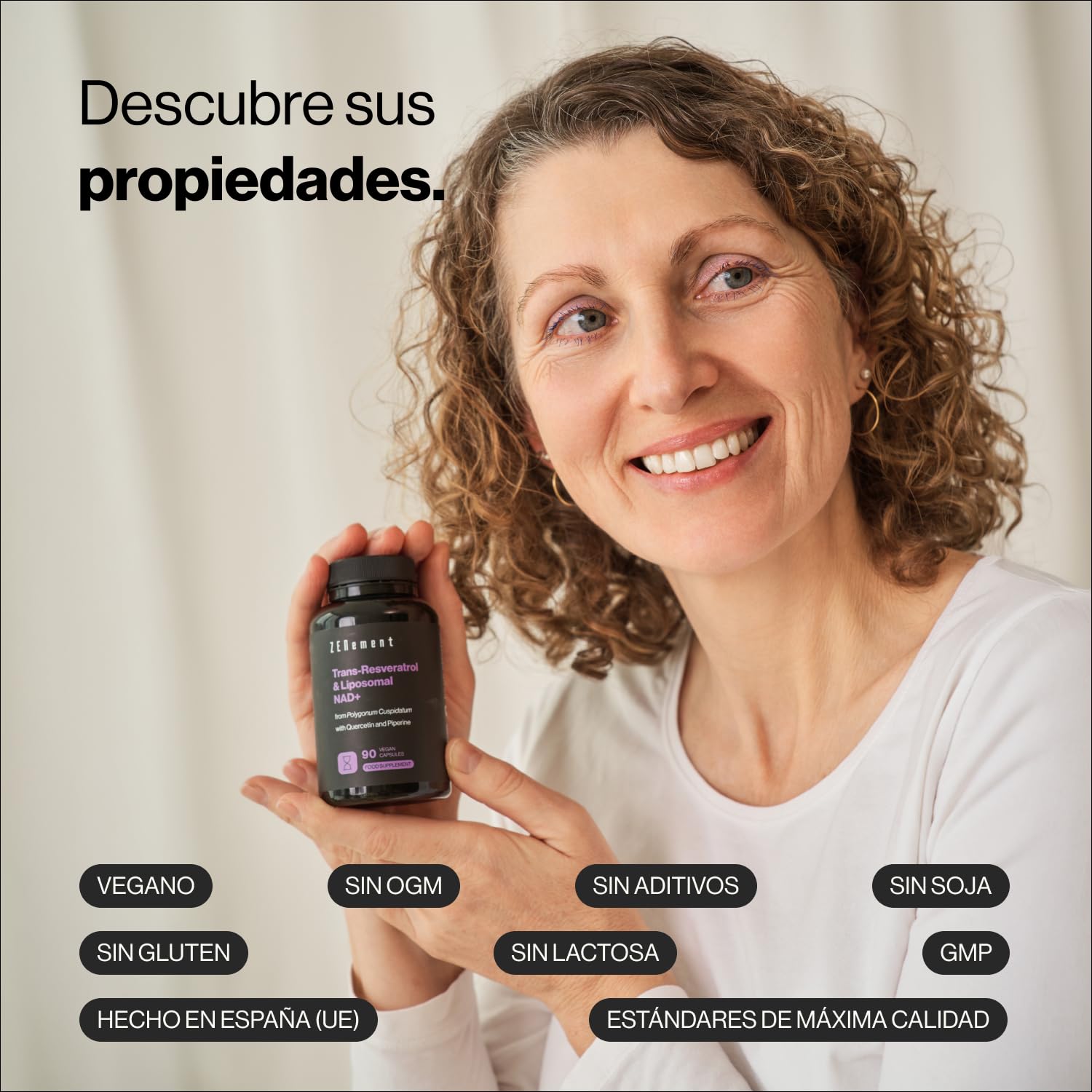 Zenement Trans-Resveratrol & NAD+ Liposomal 580 mg 90 Cápsulas Antiedad Activador de Sirtuinas