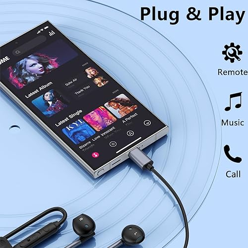 Miniatura 3 de Auriculares USB C Samsung con cable para Samsung Galaxy A17 A16 A56 A36 S25 Edge S24 S23 S22 S21 Paquete de 2 auriculares intrauditivos con