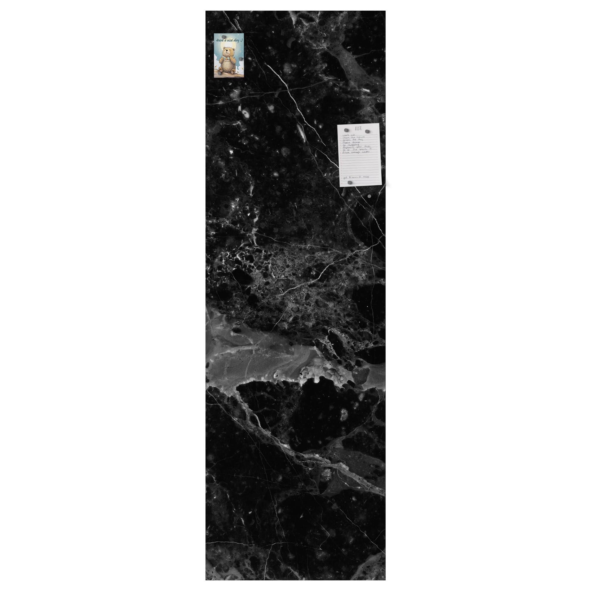 DEQORI Folia magnetyczna do lodówki 60 x 190 cm | motyw marmurowej płyty blisko | dekoracyjna mata magnetyczna ochrona przed zamrażarką | magnetyczna folia dekoracyjna samoprzylepna, magnetyczna i