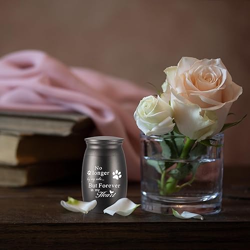 Miniatura 6 de Urnas para cenizas de mascotas, pequeña urna de recuerdo de 2.8 pulgadas de alto, mini urnas de cremación para cenizas, soporte conmemorativo para