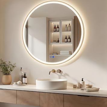 Artforma Bathroom Mirror Round MCH004-SJYA9KP3-80X80, LED