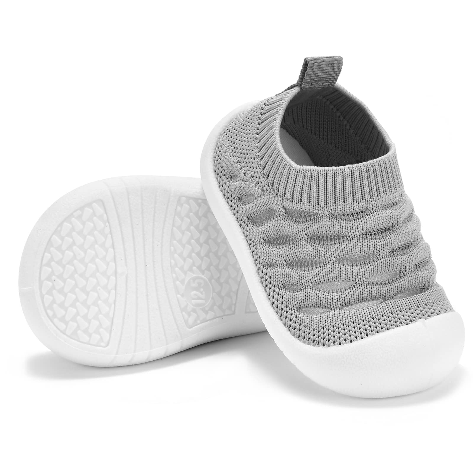 Baby Shoes for Boys Girls Infant Toddler First Walkers Non-Skid Slipper  Shoes with Rubber Sole Sneaker