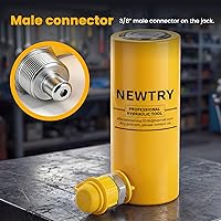 Vista 4 de NEWTRY Cilindro Hidráulico de 10 Toneladas Jack Largo de 4" de Carrera Porta Power Ram Jack Cilindro de Elevación Se Retrae Automáticamente