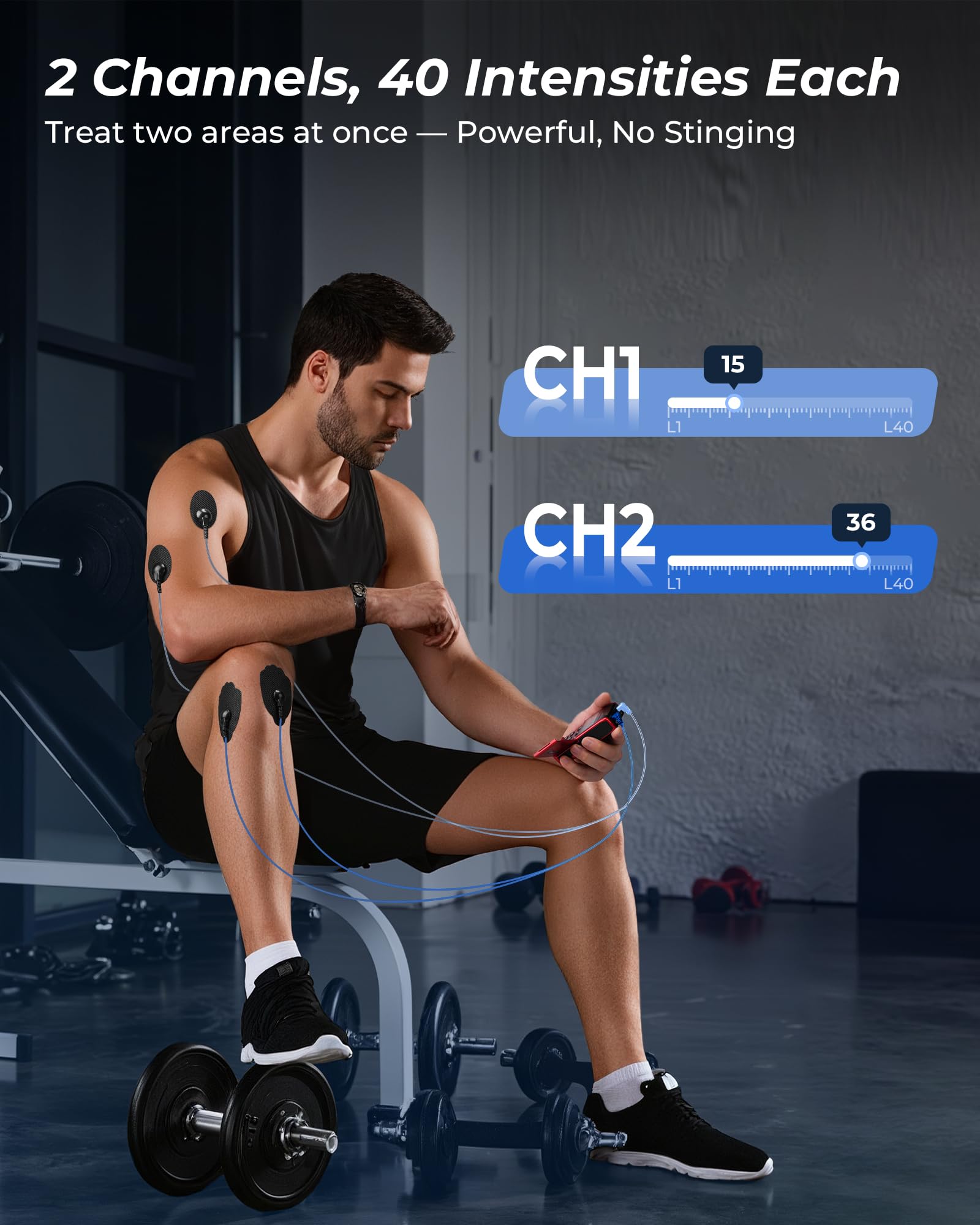 KingPavonini TENS Unit Muscle Stimulator, Rate DIY 1-199Hz, Model B2501 — Amazon image 4