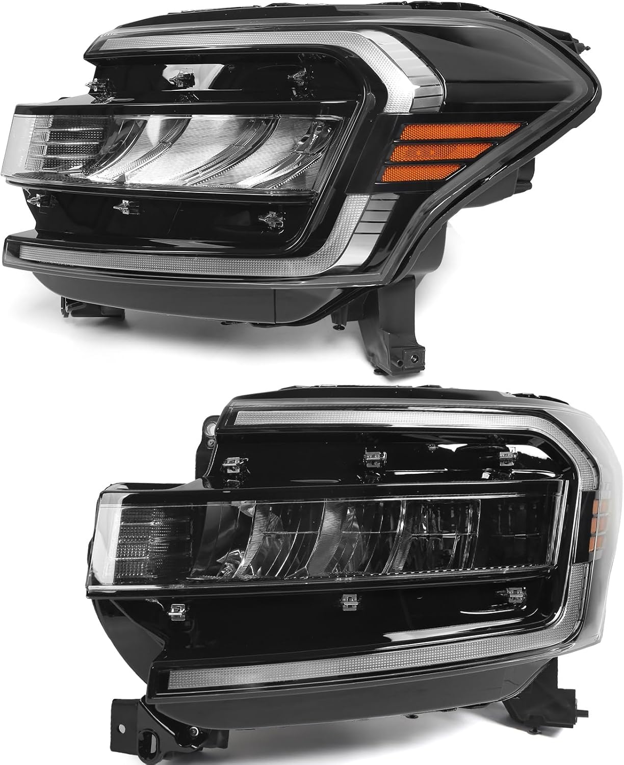 FIONE Headlight Assembly W/O DRL W/O SIGNATURE LIGHTING Compatible with Ford Expedition 2022 2023 2024 Black Housing Headlamp Front Light Left Driver Side LH NL1Z 13008 P