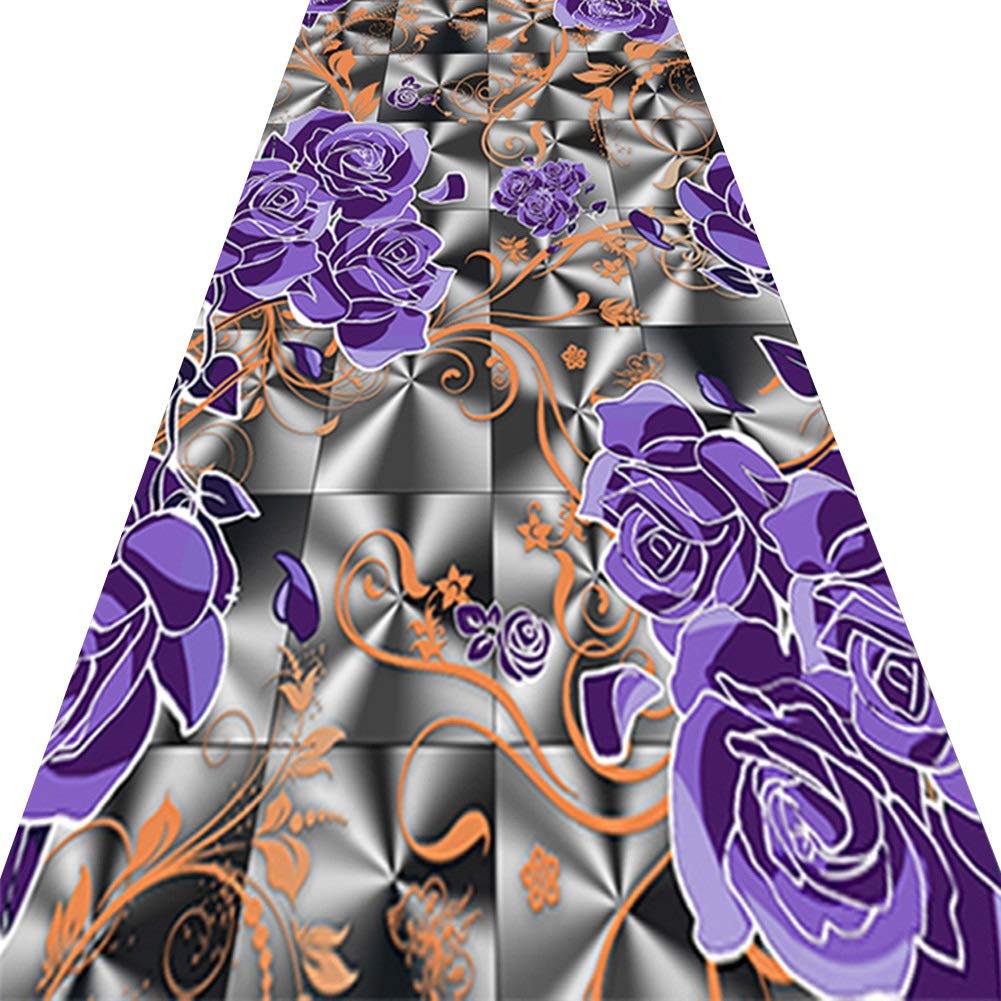 Alfombras de pasillo largo entrada felpudos moqueta corredor 3D lila