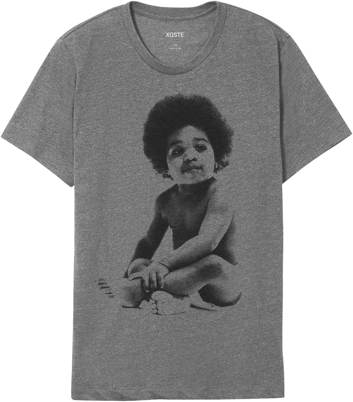 Ready to Die Baby Notorious B.I.G Biggie Hip Hop Unisex T-Shirt (Large, Gray)