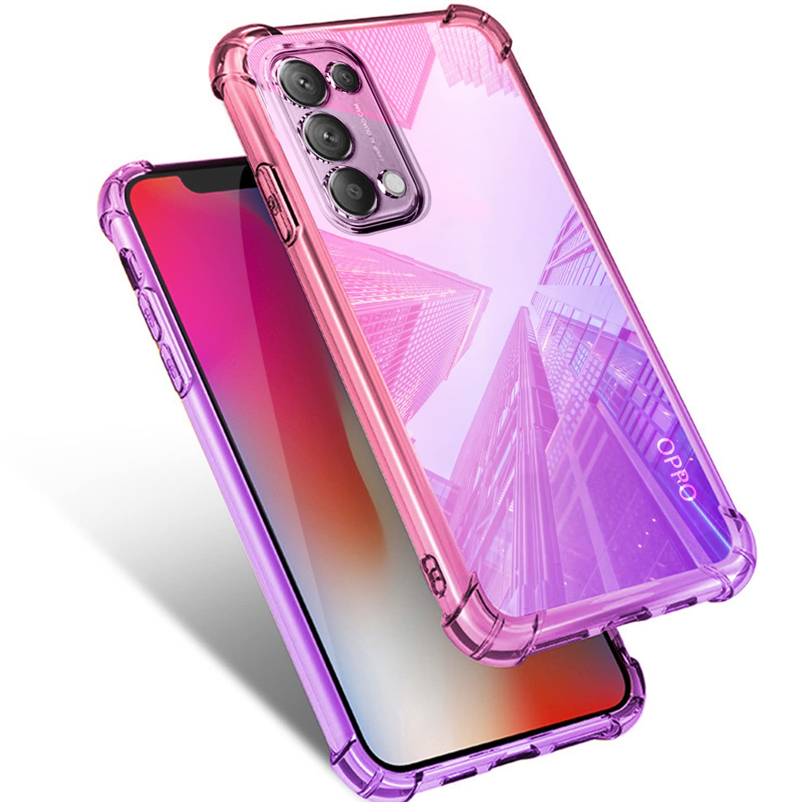 OPPO Reno5 A 本体 グラデーションカラー ケース付き Amazon.co.jp: Mnunjiajia 対応 OPPO Reno5 A 用ケース クリア 耐衝撃