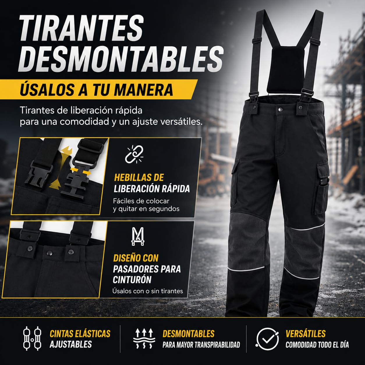 BWOLF Kick Pantalones térmicos de trabajo para hombre, pantalones de senderismo, pantalones de exterior para hombre, pantalones de trabajo, para hombre, invierno, forrados, resistentes al viento,