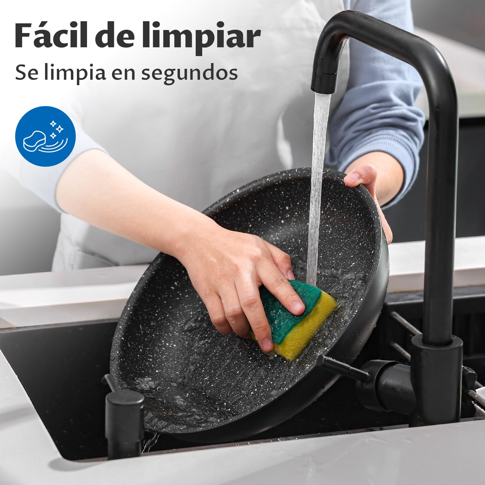 BEZIA Juego de Ollas y Sartenes 10 piezas, Batería de Cocina Antiadherente, Mango Desmontable, No Tóxico Sin PFOA, Apta para Inducción, Gas, Vitrocerámica y Horno, Apilable, Fácil de Limpiar