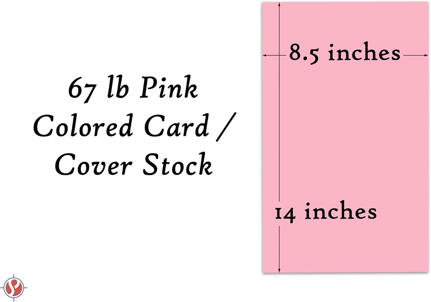 Pink Pastel Color Card Stock | 67Lb Cover Cardstock | 8.5" x 14" Inches | 50 Sheets Per Pack
