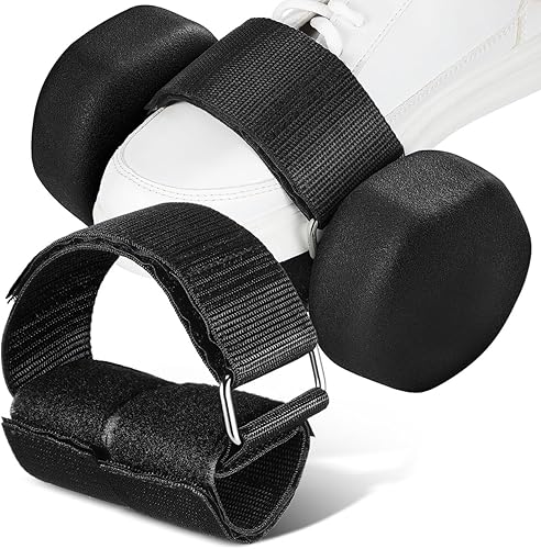 Miniatura 1 de Kisangel 2 piezas de mancuernas para pies, levantamiento de pesas, correas de tobillo ajustables, soporte de peso para entrenamiento de gimnasio,