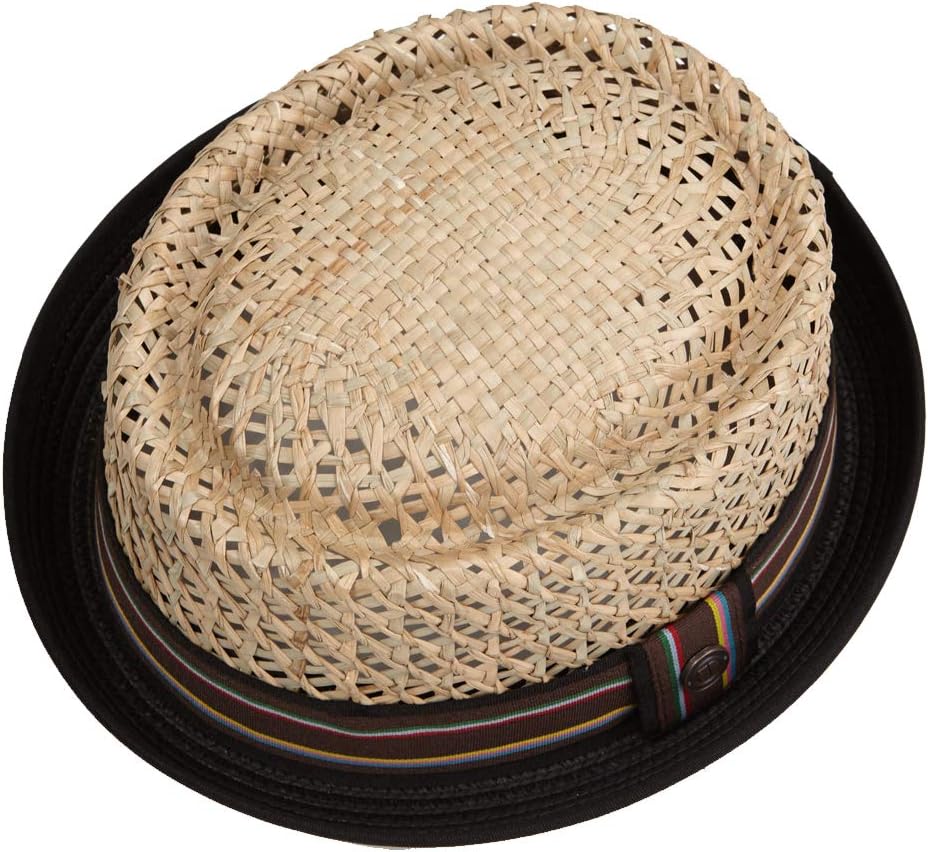 DASMARCA Mens Straw Summer Pork Pie Hat