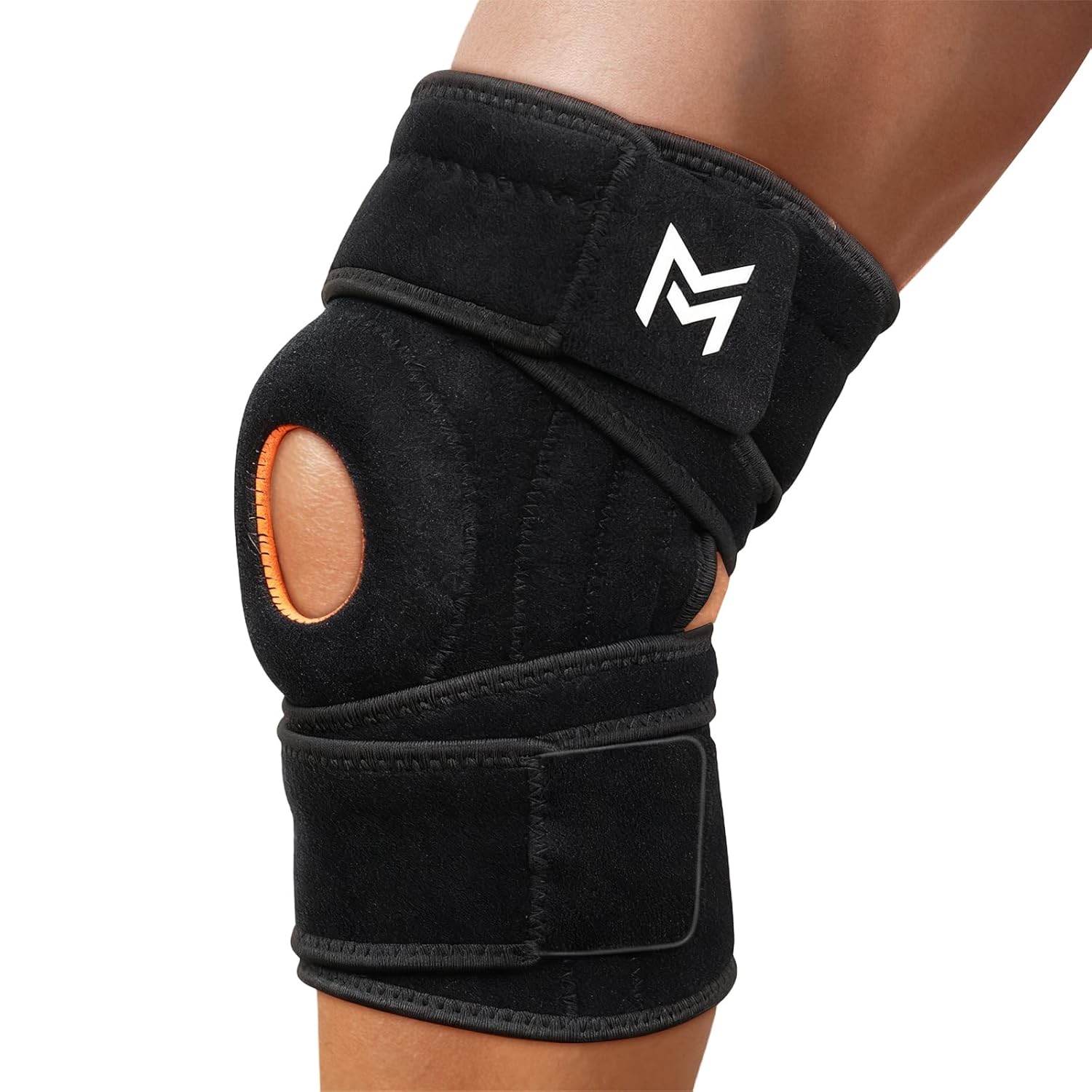 Knee Braces for Knee Pain Relief, Adjustable Knee Brace for Women & Men, Meniscus Tear Support with Dual Side Stabilizers, Knee Compression Sleeve, Wraparound Anti-Pilling Design (Fits 16-20")