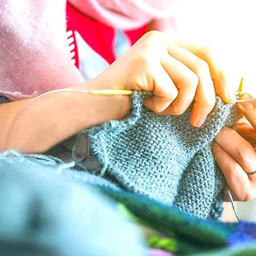 Miniatura 6 de 3 agujas de tejer circulares de bambú de 0.138 pulgadas (0.138 in), tamaño 4, agujas de tejer redondas de 16 pulgadas para tejer a mano, mantas de