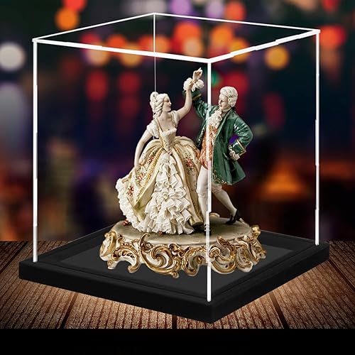 Miniatura 58 de vitrina acrílica, caja de acrílico transparente con base mate y tapa para exhibición, vitrina grande para figuras de acción, almacenamiento