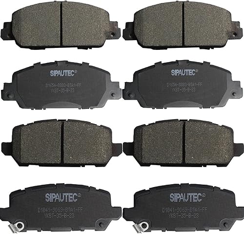 Miniatura 84 de Juego de pastillas de freno delanteras y traseras de 4 ruedas de repuesto de pastillas de freno de disco de cerámica para Nissan Pathfinder