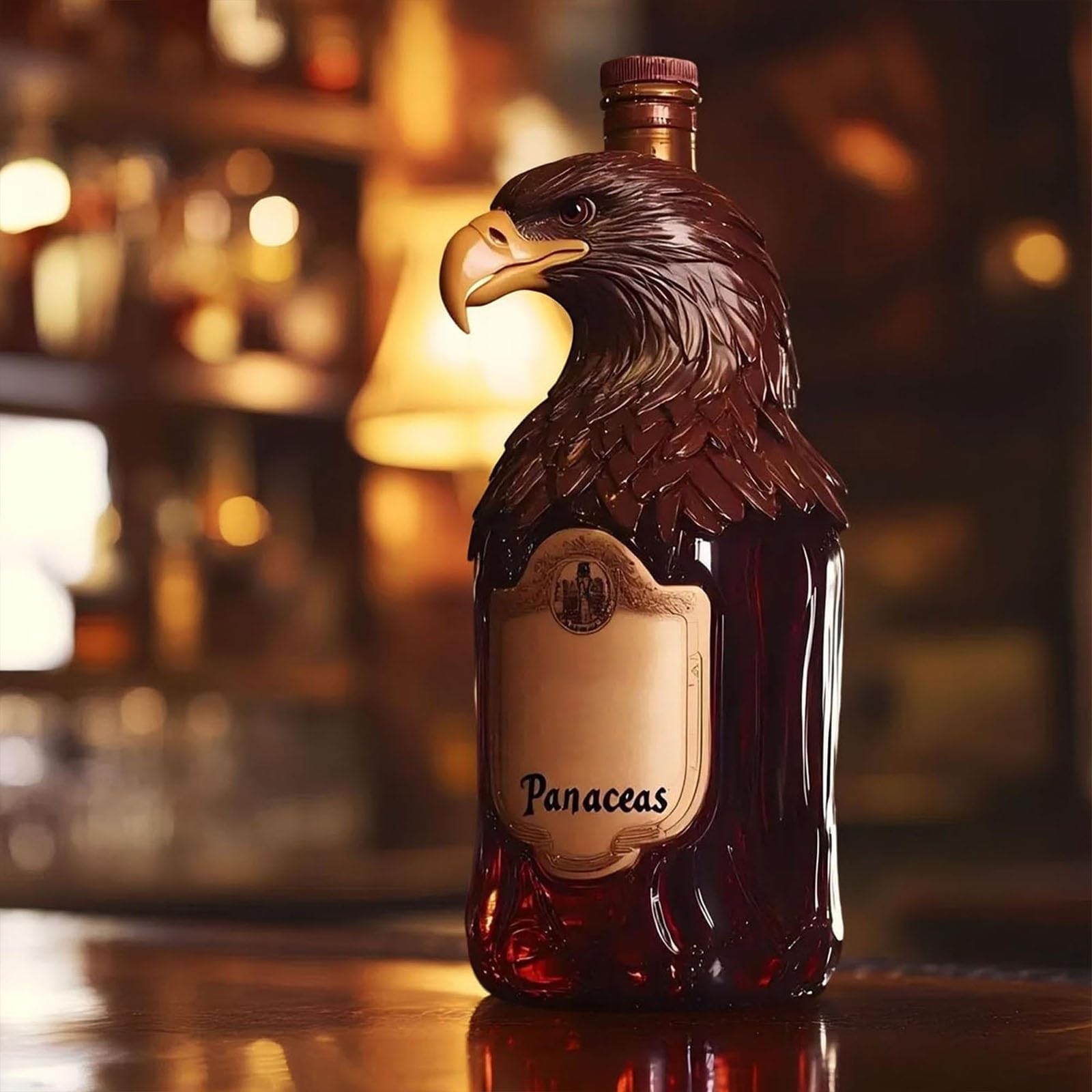Karafka do dekantatora wina - butelka whisky, elegancki posąg orzeł karafka do whisky, niepowtarzalny styl, pełna artystycznego zmysłu, symulowany posąg orła